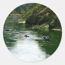 Salmon River Repose Round Stickers