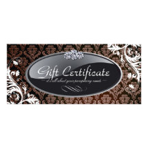 SALON AND SPA GIFT CERTIFICATE RACK CARDS