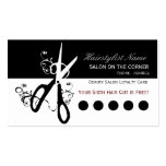 Salon Black and White  Scissors Business Card Templates