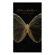 Salon Business Card Spa Butterfly Gold