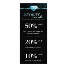 Salon Jewellery Marketing Cards Blue Custom Rack Cards