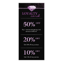 Salon Jewellery Marketing Cards Purple Rack Card Template