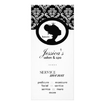 Salon Marketing Cards Crown Woman Silhouette Custom Rack Card
