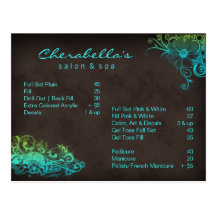 Salon Spa Floral Postcard Brochure