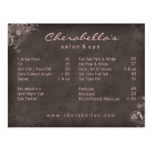 Salon Spa Floral Postcard Brochure Pink