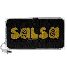 Salsa Dancing Gold Swirls Customisable iPod Speaker