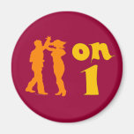Salsa Dancing On One Silhouettes Customisable Fridge Magnet
