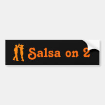 Salsa On Two Dancing Custom Dancer Bumper Sticker