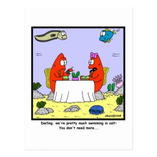 Salt: Fish Cartoon Postcard