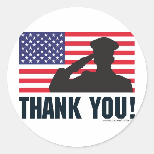 Salute Round Sticker