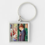 Saluting the Flag Key Chains