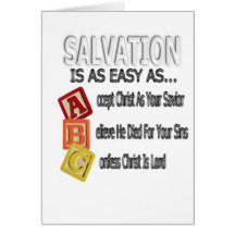 Salvation Is Easy As ABC Cards