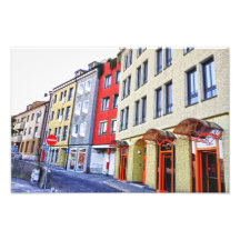 Salzburg colourful buildings photographic print