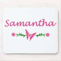 Samantha (Pink Butterfly) Mousepad