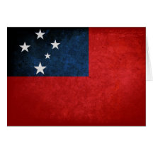 Samoa Flag Card