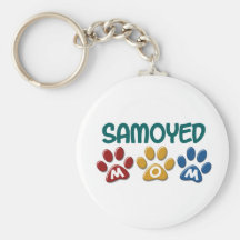 SAMOYED Mum Paw Print 1 Keychains