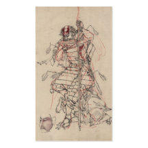 Samurai drinking Sake circa 1800s Business Card Template