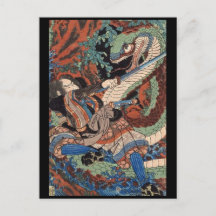 1800 Postcards on Samurai Japanese Painting C  1800 S Post Cards