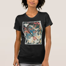Samurai Killing a Demon, Ancient Japanese Painting Tshirts