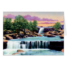 San Antonio Texas West Texas Waterfall Greeting Card
