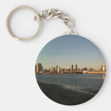 San Diego at sunset Key Chains