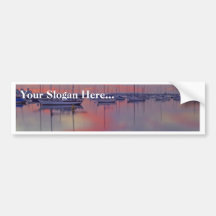 San Diego Bay Seen From The Airport Side At Sunris Bumper Stickers