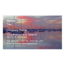 San Diego Bay Seen From The Airport Side At Sunris Business Card