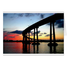 San Diego Bridge Sunset Cards
