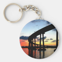 San Diego Bridge Sunset Keychains