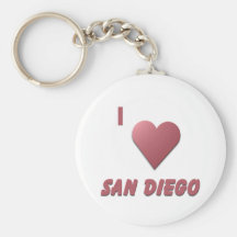 San Diego -- Burgundy Key Chains