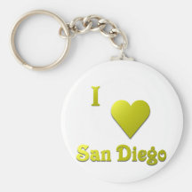 San Diego -- Gold Keychain