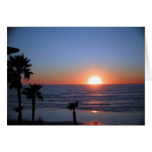San Diego Sunset at Pacific Beach 2 Greeting Cards