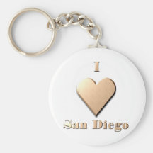 San Diego -- Tan Keychain