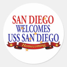 San Diego Welcomes USS San Diego Sticker