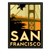 San Francisco Art Deco Poster Post Card