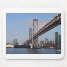 San Francisco bay bridge on a sunny morning Mouse Pads