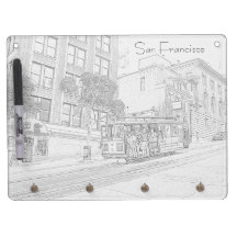 San Francisco Cable Car Dry-Erase Whiteboards