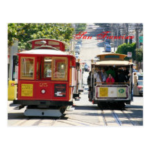 San Francisco Cable Cars Postcard