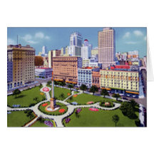 San Francisco California Union Square Cards