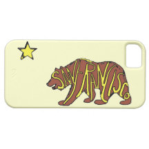 San Francisco California yellow bear iphone 5 case