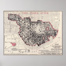 San Francisco fire map - 1908 (Punnet Bros) BigMap Print