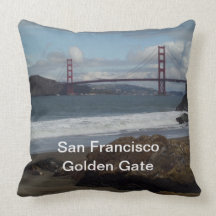 San Francisco Golden Gate Bridge American MoJo Pil Throw Pillow