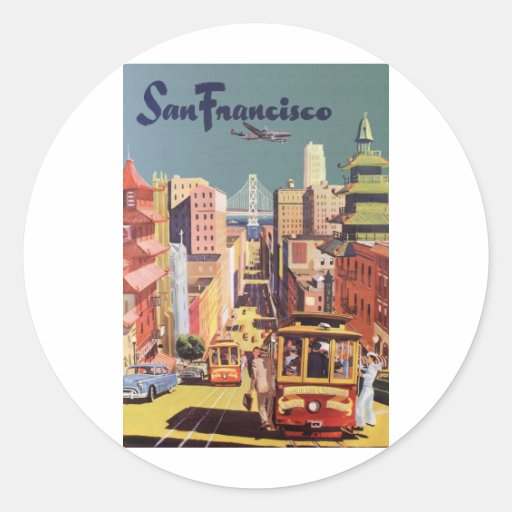 San Francisco Round Sticker