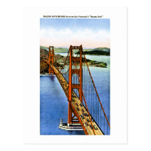 San Francisco's  Golden Gate Bridge Post Card