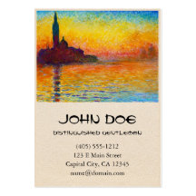 San Giorgio Maggiore at Dusk  Claude Monet Business Card Templates