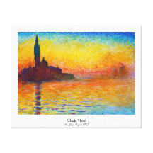 San Giorgio Maggiore at Dusk  Claude Monet Canvas Print