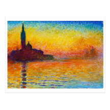 San Giorgio Maggiore at Dusk  Claude Monet Postcard