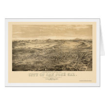 San Jose, CA Panoramic Map - 1869 Cards
