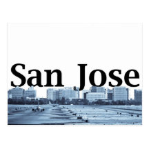 San Jose Skyline with San Jose in the Sky Postcards