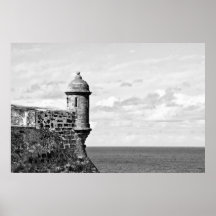 San Juan Puerto Rico Fort Black IMG_3821-B Print